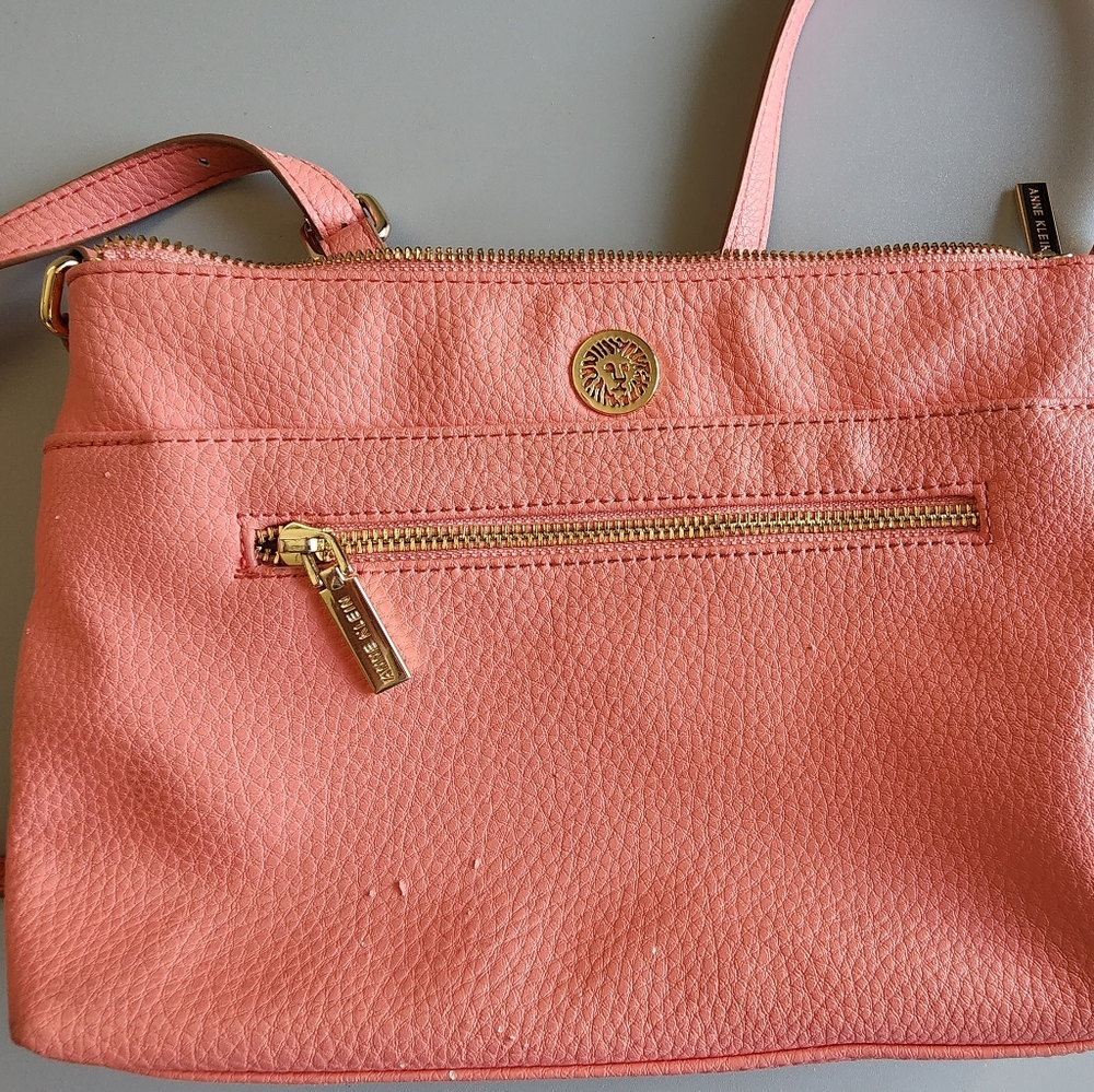 Anne Klein Shoulder Bag Purse Coral